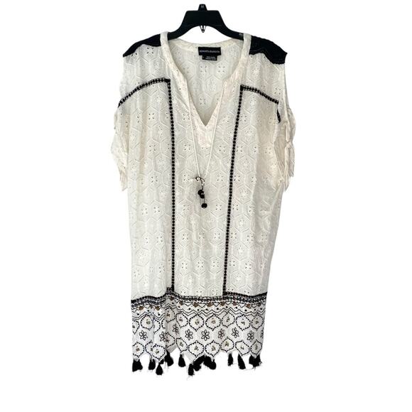 Hemant & Nandita Anthropologie Aditya Embroidered Eyelet Cover Up Swim Large - Picture 4 of 11